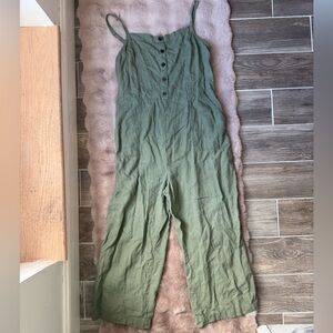 Olive green jumpsuit with buttons, Old Navy, size XL